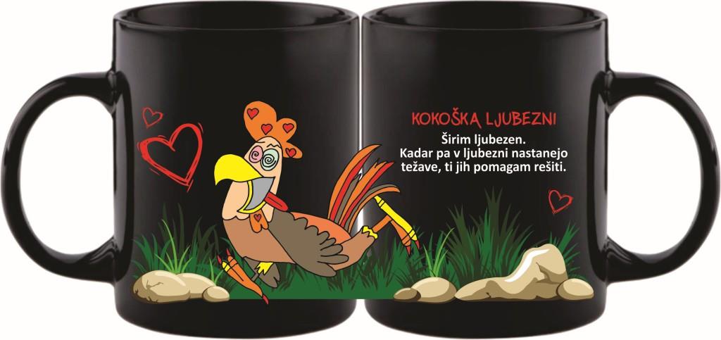 Lonček črn KOKOŠKA LJUBEZNI