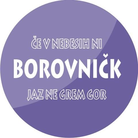 Broška ČE VE NEBESIH NI BOROVNIČK