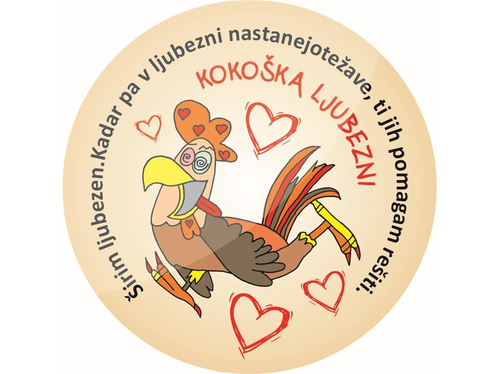 Broška KOKOŠKA LJUBEZNI