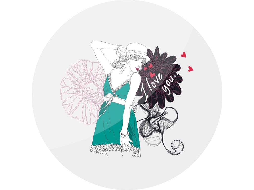 Broška magnet I LOVE YOU GIRL