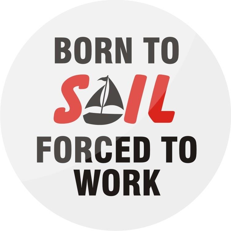 Broška magnet BORN TO SAIL