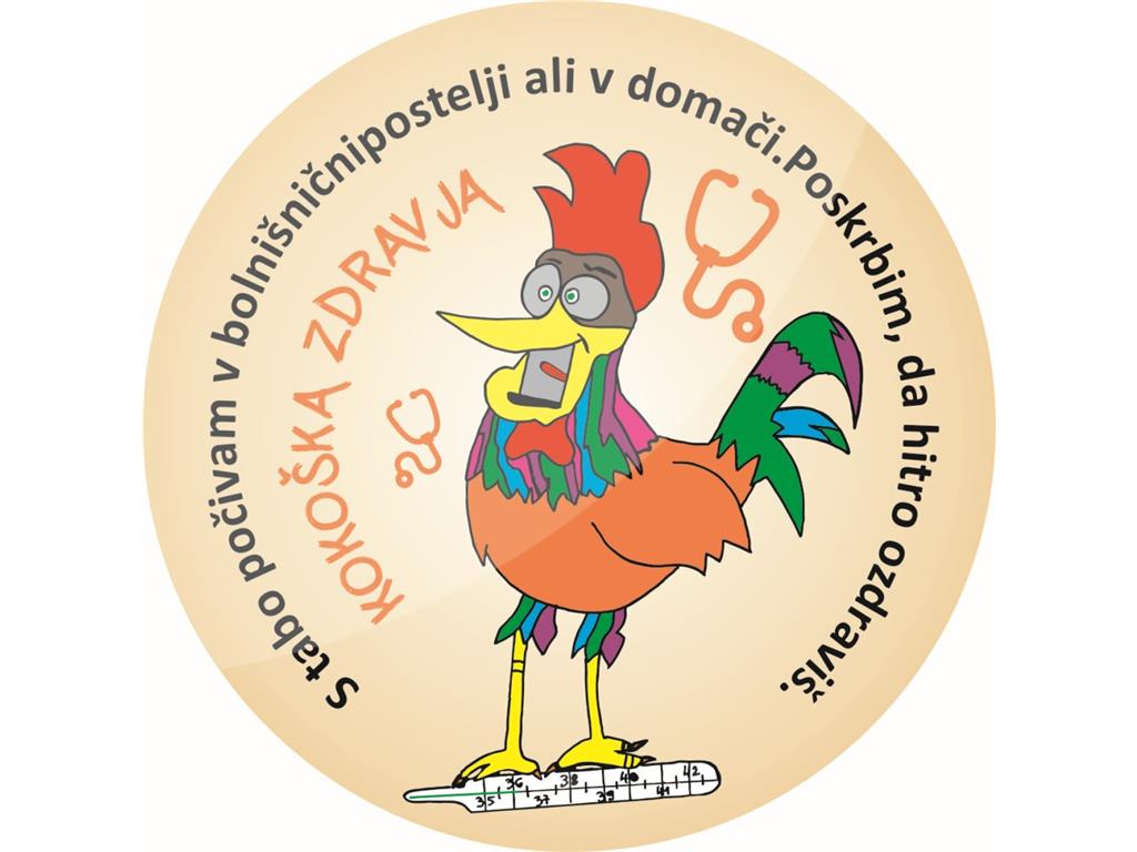 Broška magnet KOKOŠKA ZDRAVJA