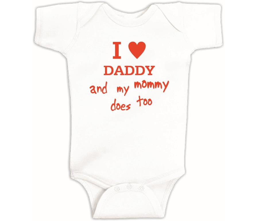Otroški body I LOVE DADDY AND MOMMY
