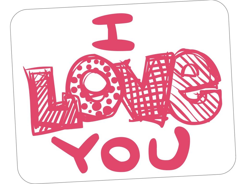 Podloga za miško I LOVE YOU 3