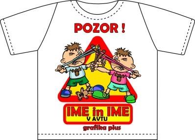 Mini majčka IMENA DOJČKEV V AVTU