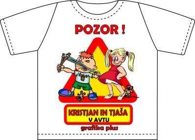 Mini majčka FANTKA IN PUNČKE V AVTU