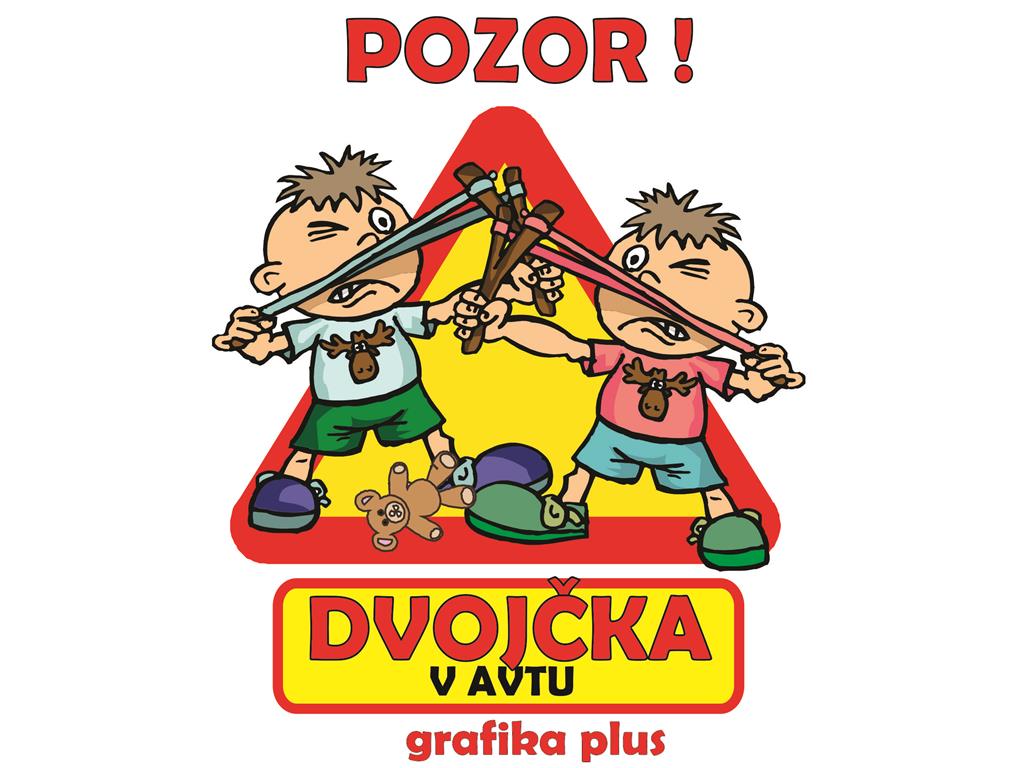 Nalepka DVOJČKA V AVTU