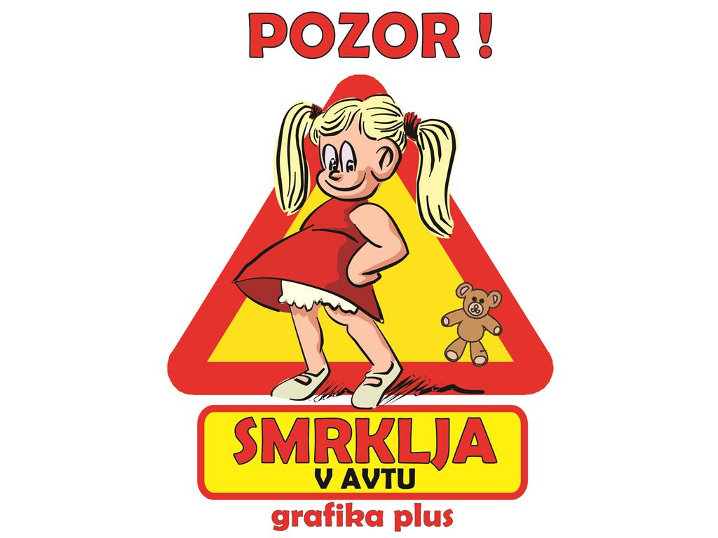 Nalepka SMRKLJA V AVTU