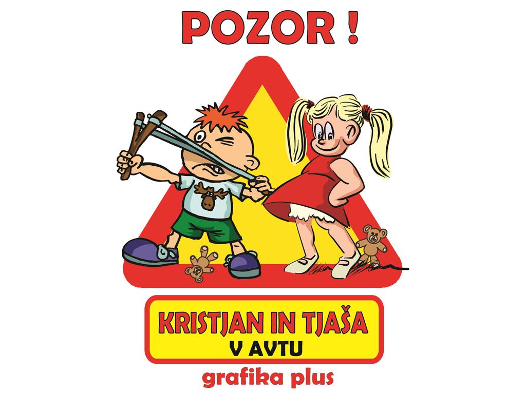 Nalepka IME FANTKA IN PUNČKE V AVTU