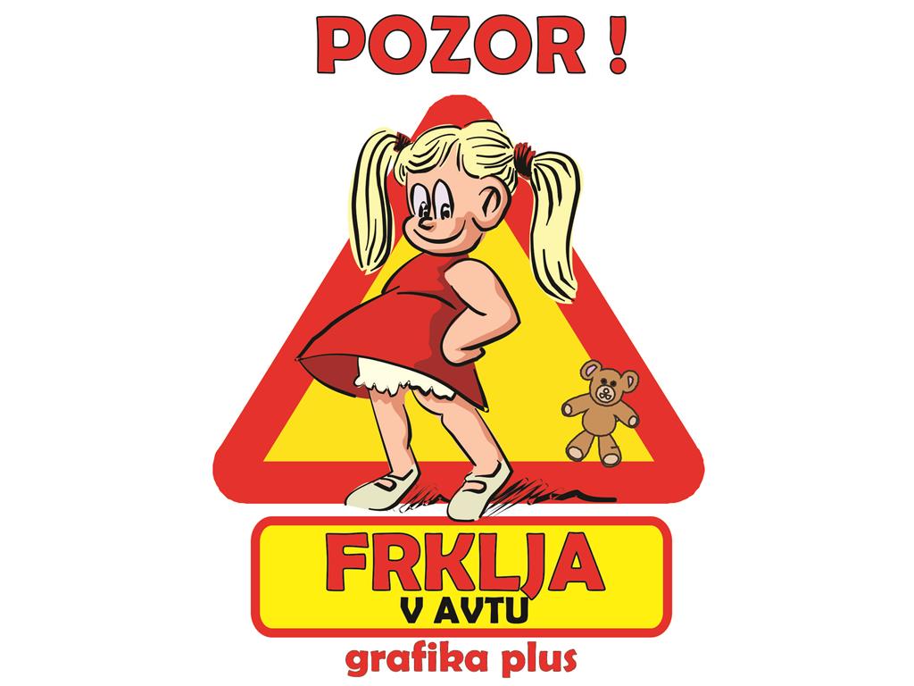 Nalepka FRKLJA V AVTU