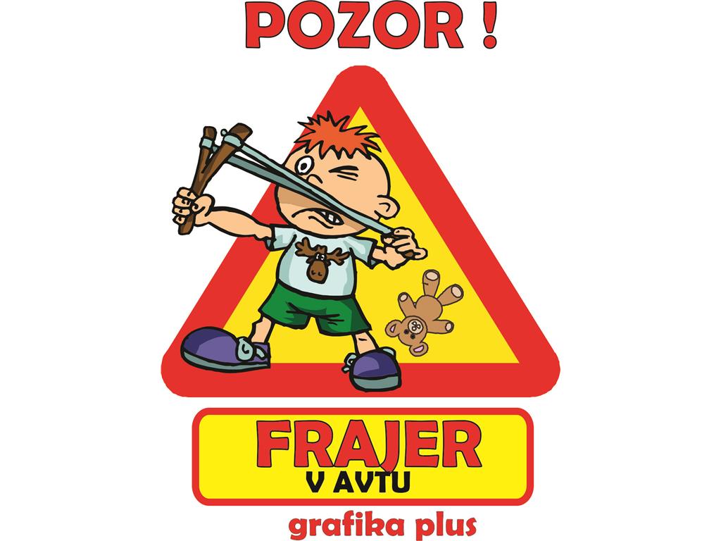 Nalepka FRAJER V AVTU