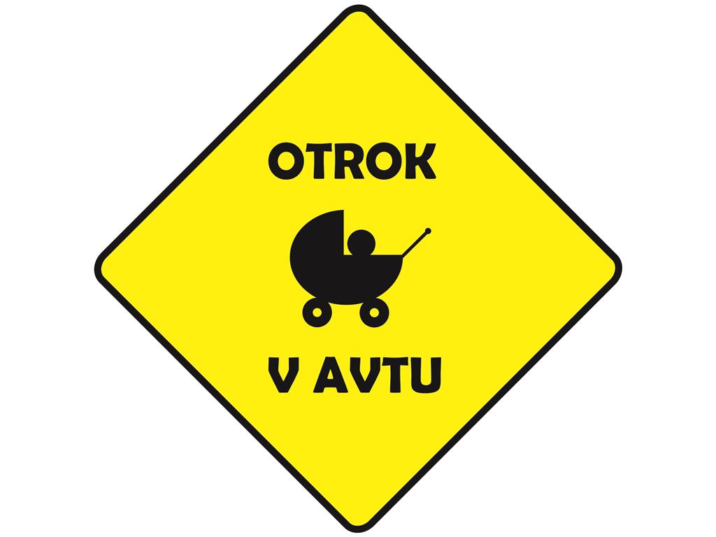 Nalepka OTROK V AVTU