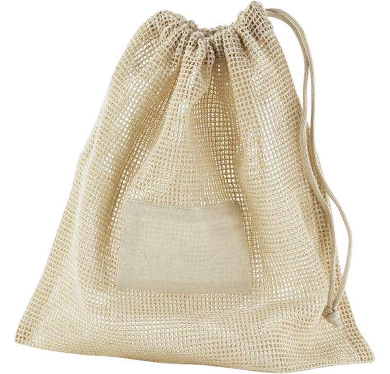 Organic Cotton Mesh Bag with drawstring