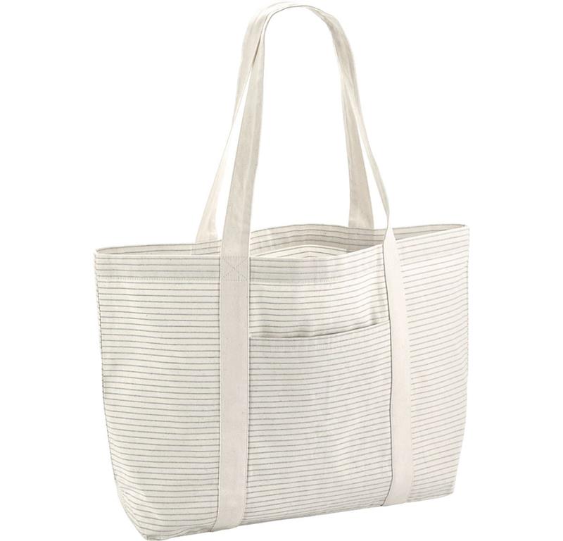 Organic Cotton Shopper with Stripes W255